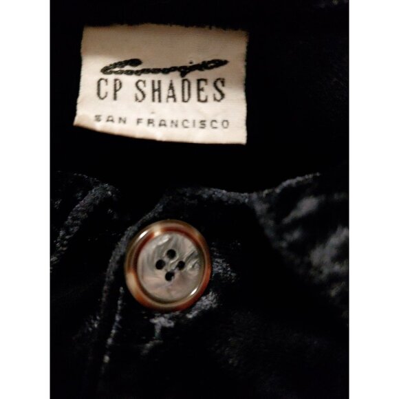 CP Shades Blazer Black Velvet Pockets Small Oversized Lagan Look - Picture 6 of 6